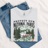 Thumbnail for May include a Sport Grey Protect Our National Parks Fish X River Graphic T-Shirt featuring a fish silhouette with a scenic river landscape for anglers, hikers, campers, and nature lovers.