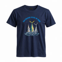 Thumbnail for May include a Navy person wearing the Offshore Slam Performance Fishing T-Shirt designed for offshore anglers during a saltwater fishing adventure on the open water.