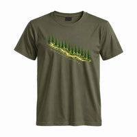 Thumbnail for May include a Military Green The Trail Knows Where You Need to Go T-Shirt featuring an inspirational hiking graphic with outdoor adventure artwork for hikers, campers, backpackers, and nature lovers.