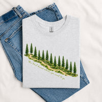 Thumbnail for May include a Sport Grey The Trail Knows Where You Need to Go T-Shirt featuring an inspirational hiking graphic with outdoor adventure artwork for hikers, campers, backpackers, and nature lovers.