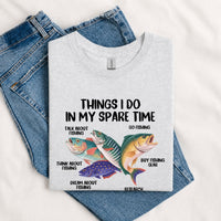 Thumbnail for May include a Sport Grey Things I Do In My Spare Time Fishing T-Shirt featuring a funny fishing graphic design for anglers, fishermen, and outdoor enthusiasts.