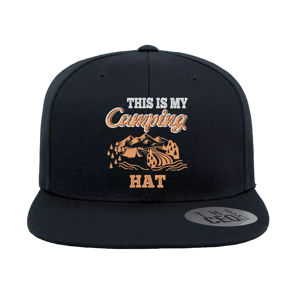 This Is My Camping Embroidered Flat Bill Cap