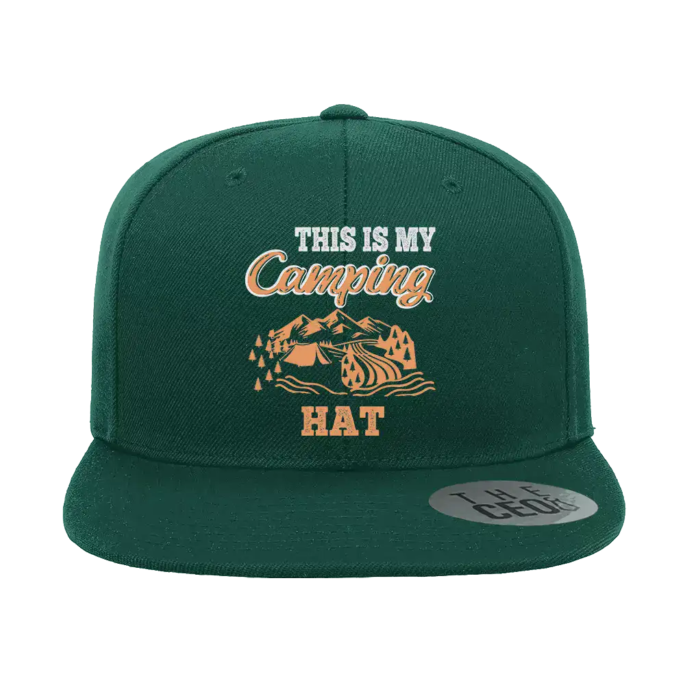This Is My Camping Embroidered Flat Bill Cap