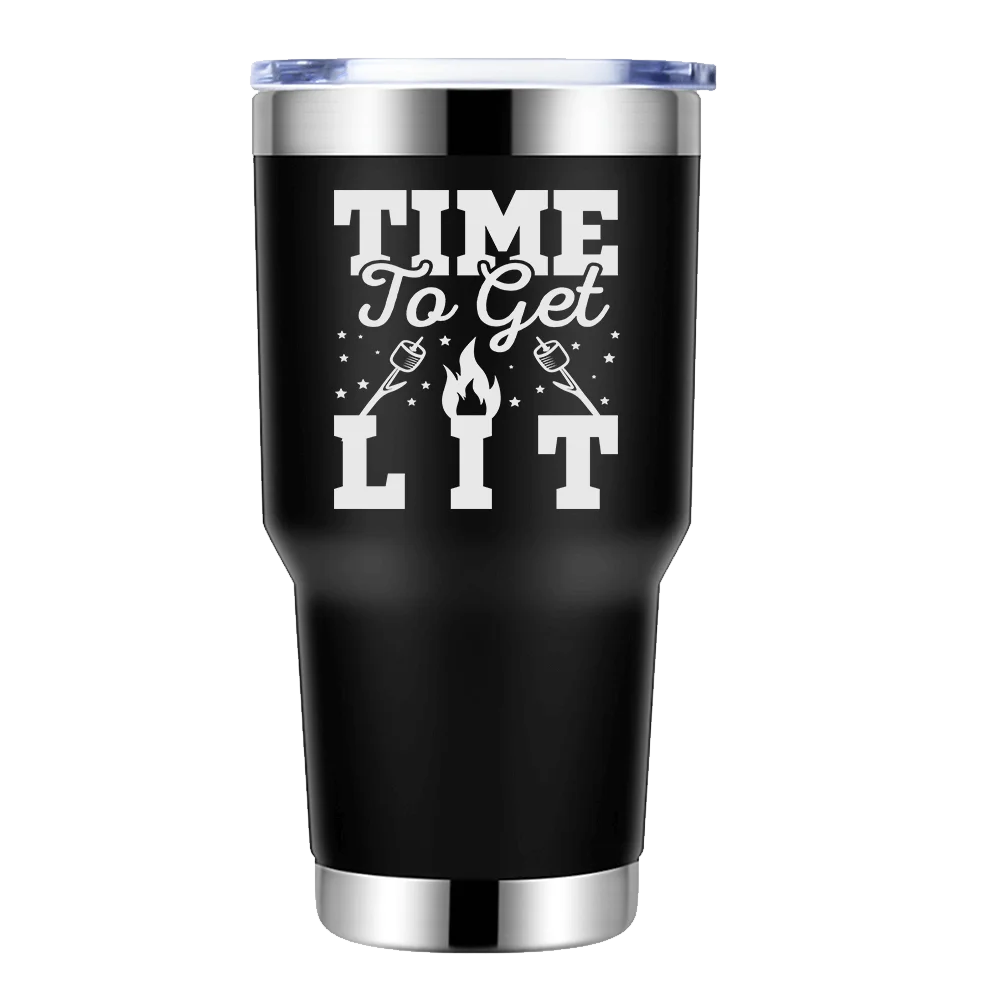 Time to Get Lit 30oz Stainless Steel Tumbler