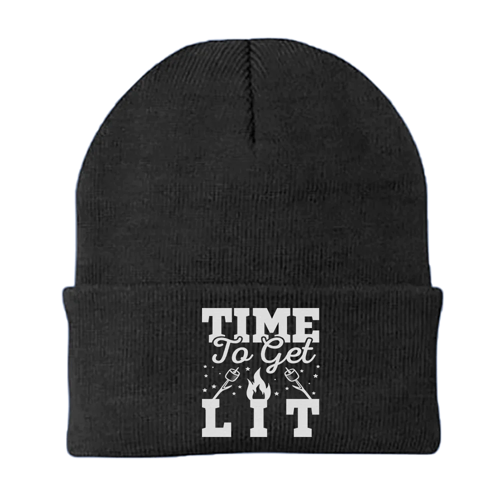 Time to Get Lit Embroidered Beanie