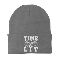 Thumbnail for Time to Get Lit Embroidered Beanie