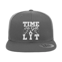 Thumbnail for Time to Get Lit Embroidered Flat Bill Hat