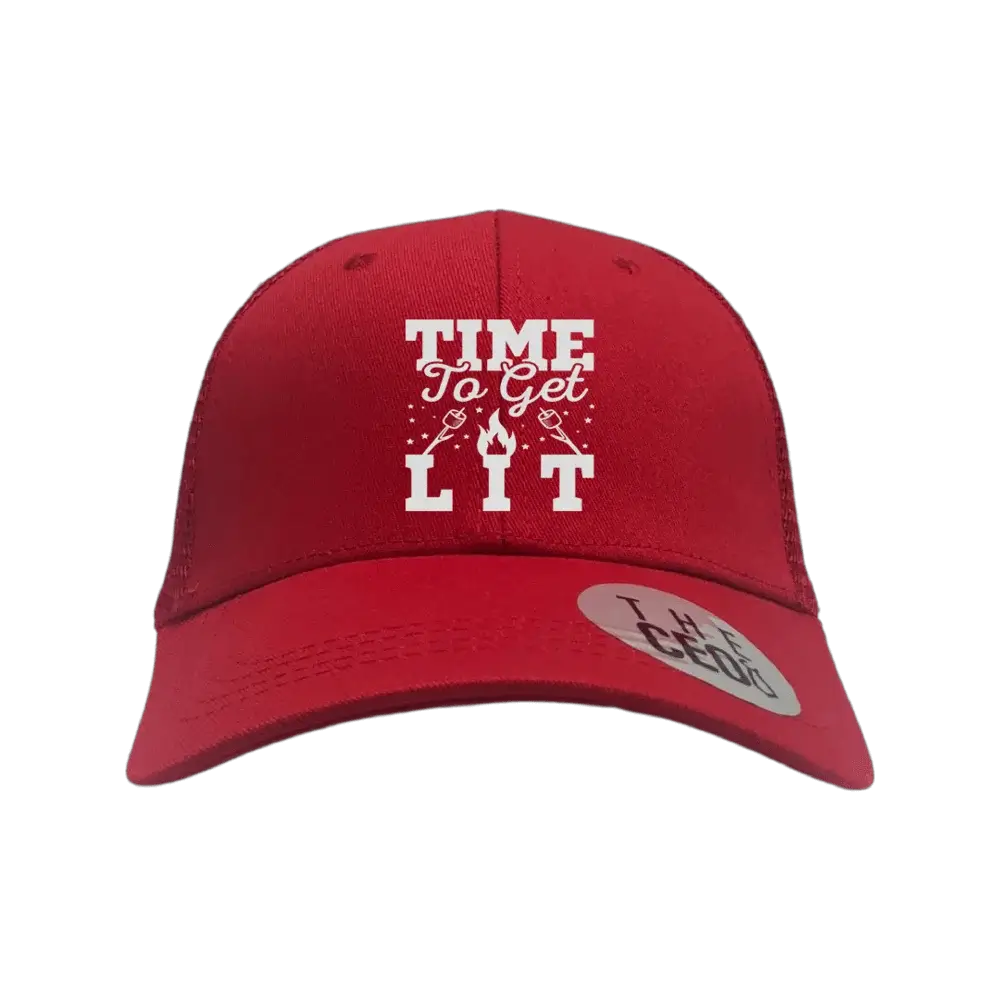 Time to Get Lit Embroidered Trucker Hat