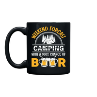 Thumbnail for Weekend Forecast, Camping with 100% Beer 11oz Coffee Mug