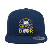 Thumbnail for Weekend Forecast, Camping with 100% Beer Embroidered Flat Bill Cap