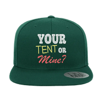 Thumbnail for Your Tent or Mine Embroidered Flat Bill Hat