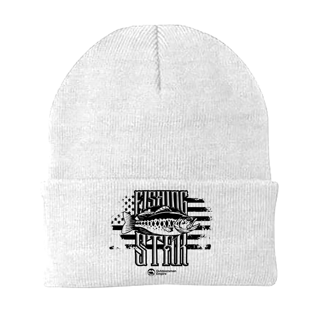 Fishing Star Embroidered Beanie
