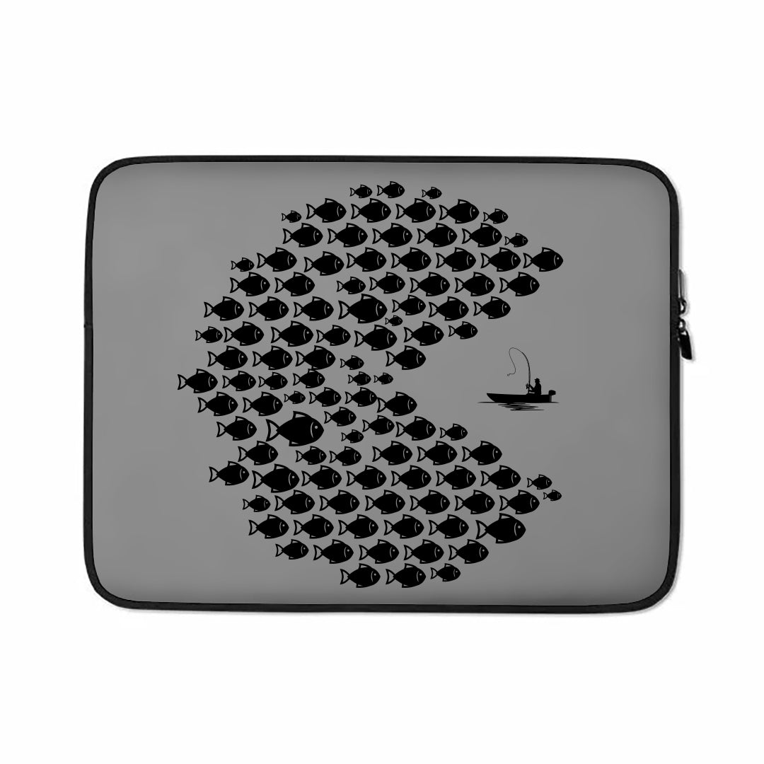 Fishing Pacman Style Laptop Sleeve