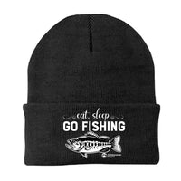 Thumbnail for Eat Sleep Go Fishing Embroidered Beanie