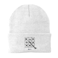 Thumbnail for Fish Tick Tack Toe Embroidered Beanie