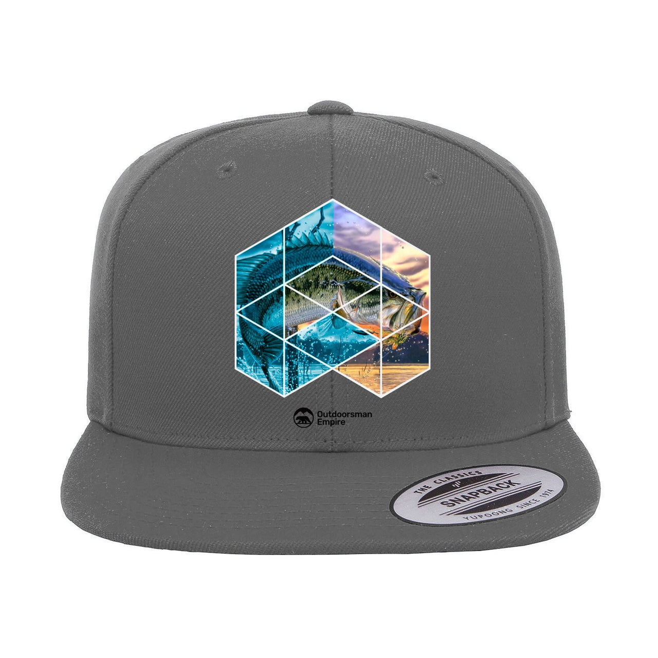 Fishing Geometry Flat Bill Cap