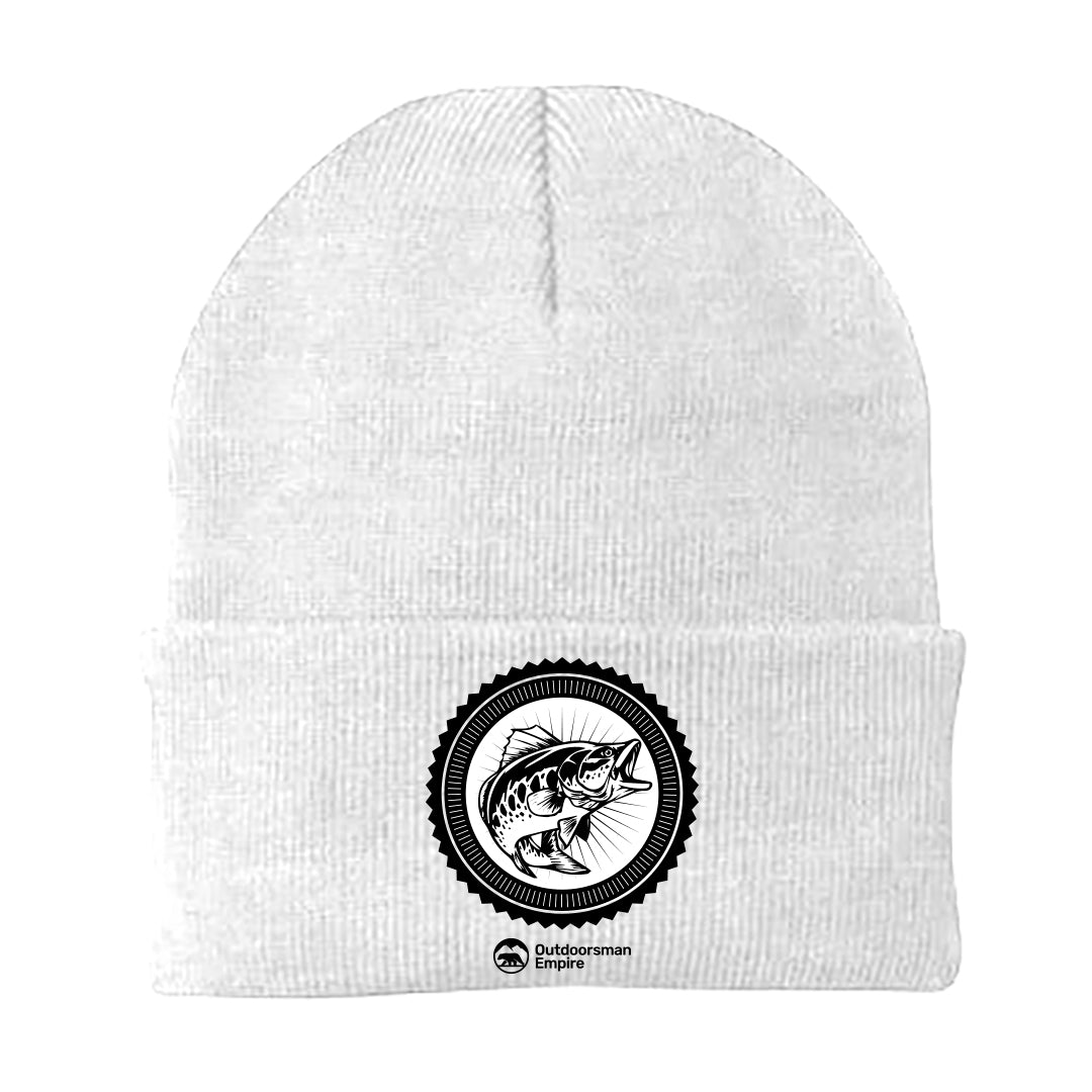 Fishing Vintage Embroidered Beanie
