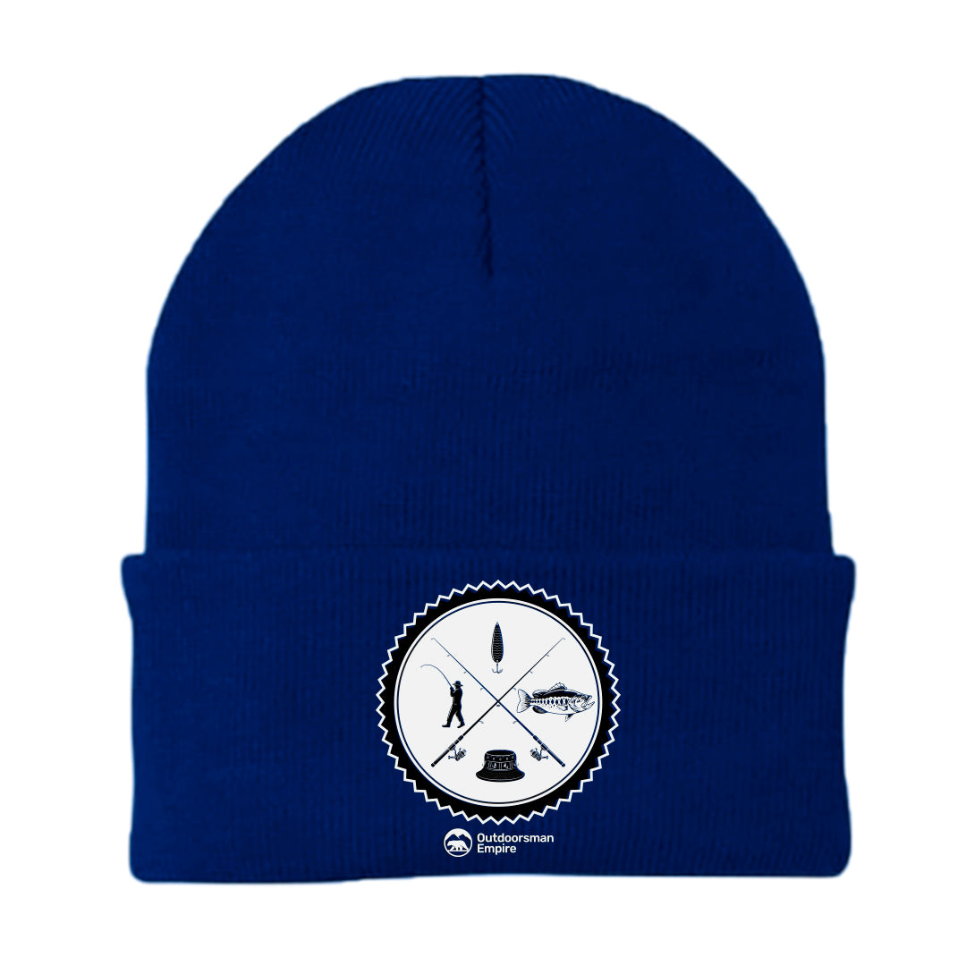 Fishing Vintage v2 Embroidered Beanie
