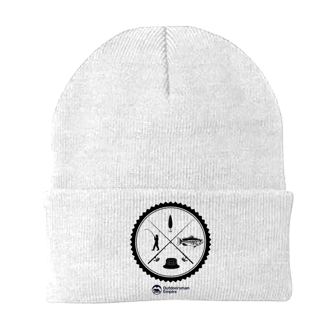 Fishing Vintage v2 Embroidered Beanie