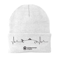 Thumbnail for Fishing Cardiogram Embroidered Beanie