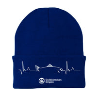 Thumbnail for Fishing Cardiogram Embroidered Beanie