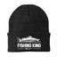 Fishing King Embroidered Beanie