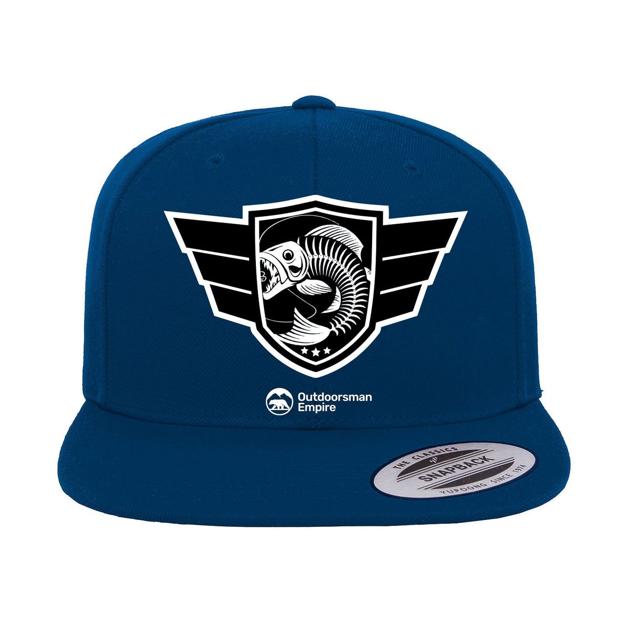 Fishing Air force Embroidered Flat Bill Cap