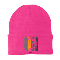 Thumbnail for Fishing Grunge Bars Embroidered Beanie