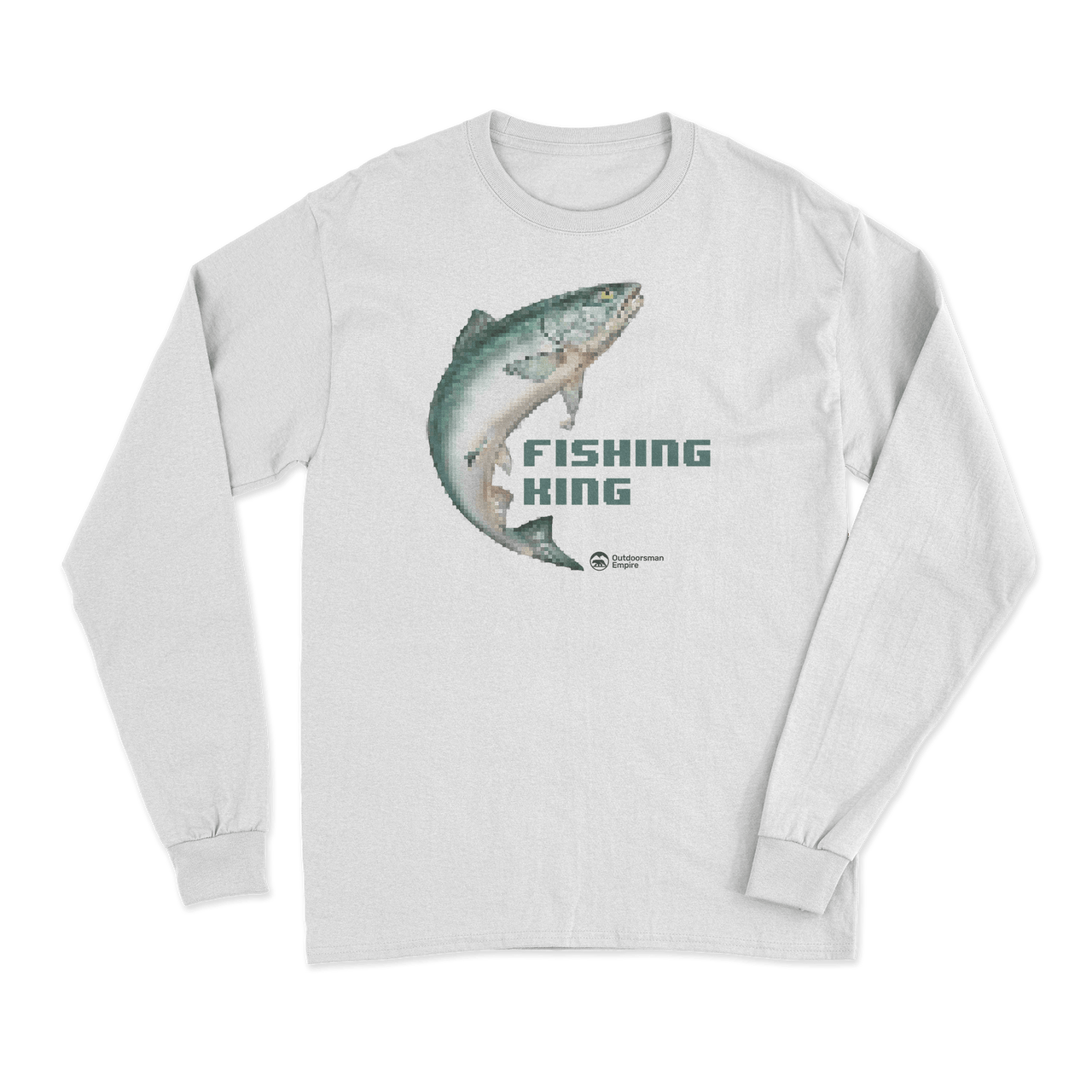 Fishing Pixelated Men Long Sleeve Shirt