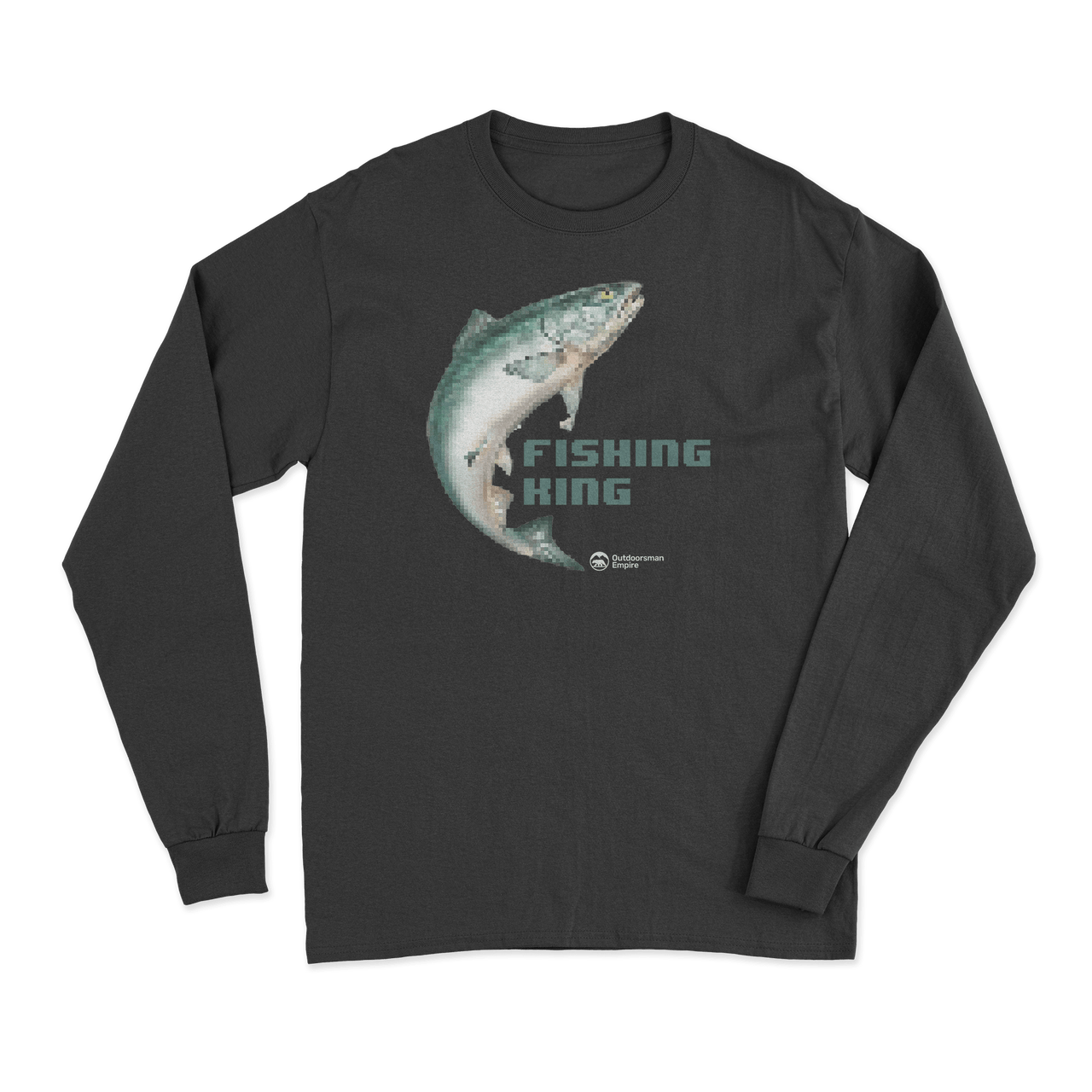 Fishing Pixelated Men Long Sleeve Shirt