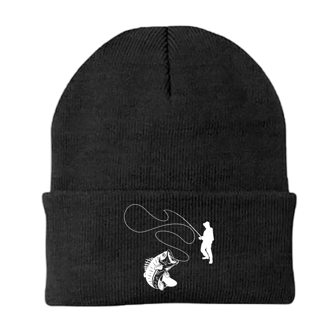 Fishing Lines Embroidered Beanie