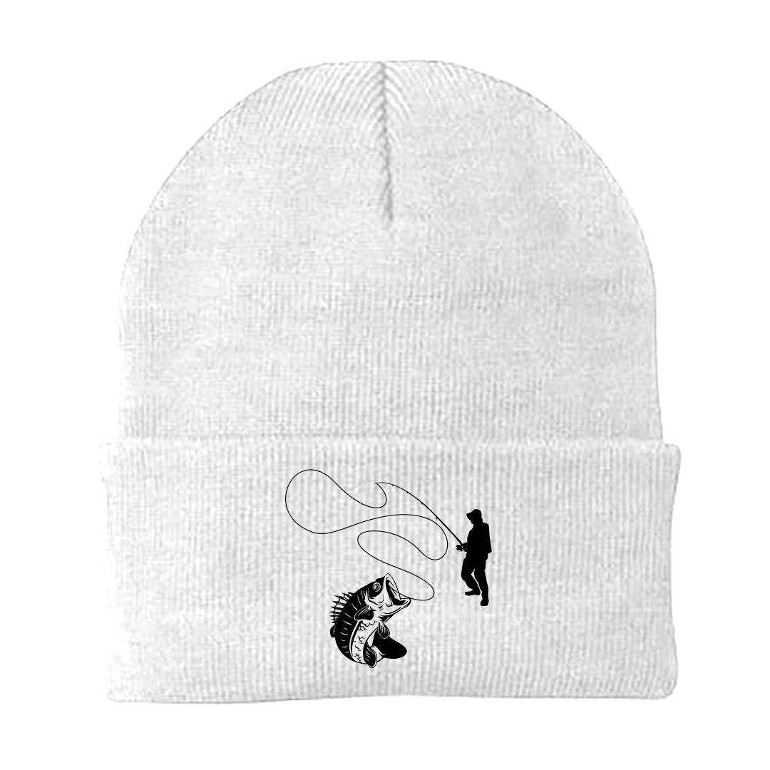 Fishing Lines Embroidered Beanie