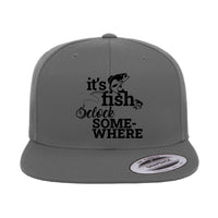 Thumbnail for It's Fishing O'clock Embroidered Flat Bill Cap