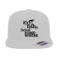 Thumbnail for It's Fishing O'clock Embroidered Flat Bill Cap