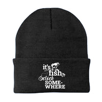 Thumbnail for Its Fishing O'clock Embroidered Beanie
