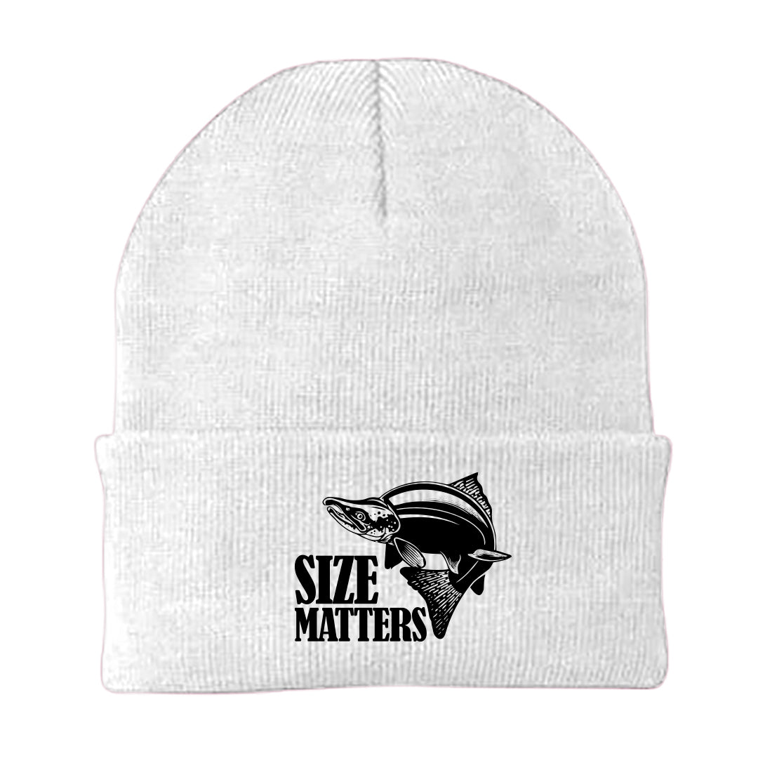 Size Matters Embroidered Beanie