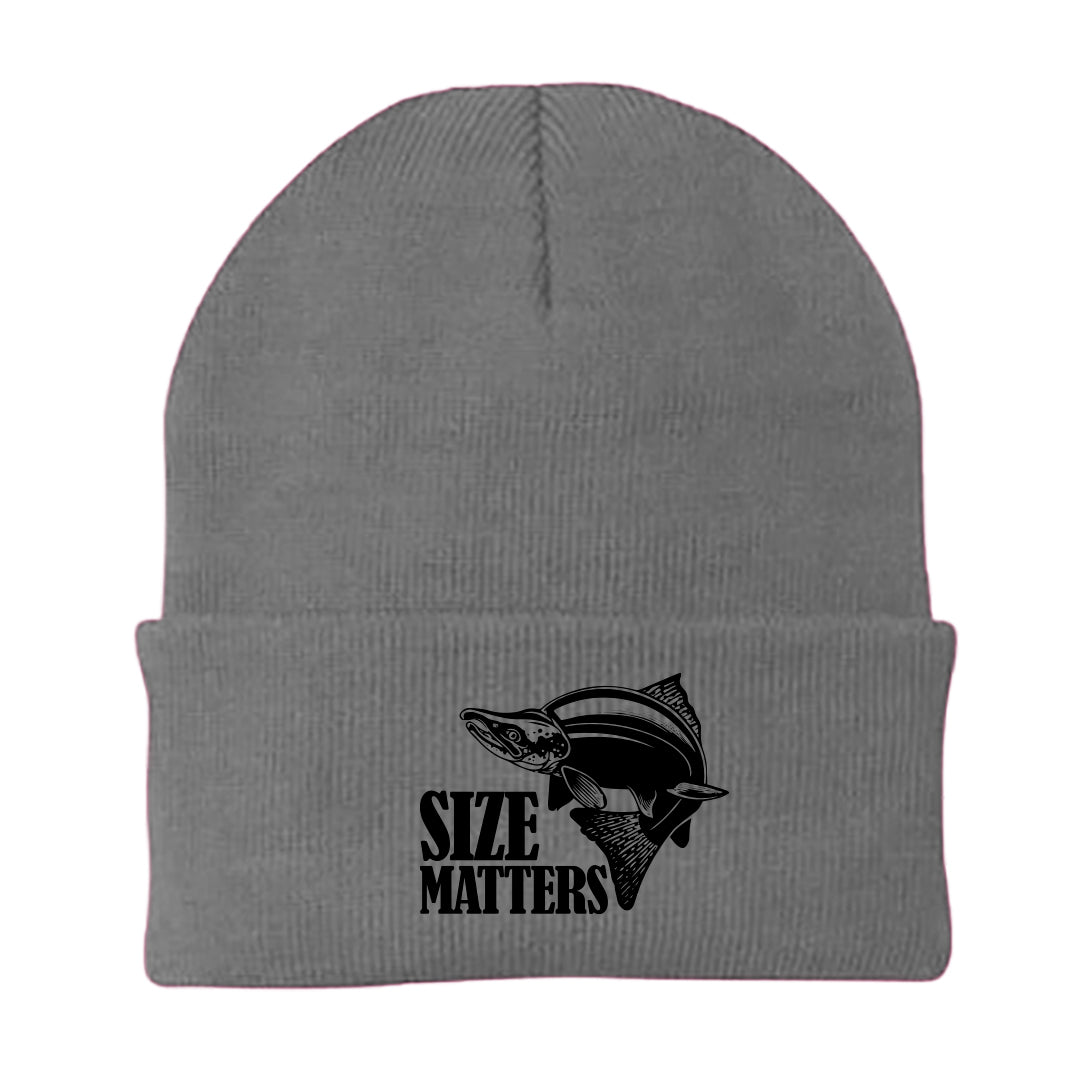 Size Matters Embroidered Beanie