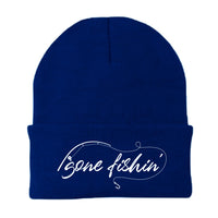 Thumbnail for Gone Fishing v2 Embroidered Beanie