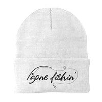 Thumbnail for Gone Fishing v2 Embroidered Beanie