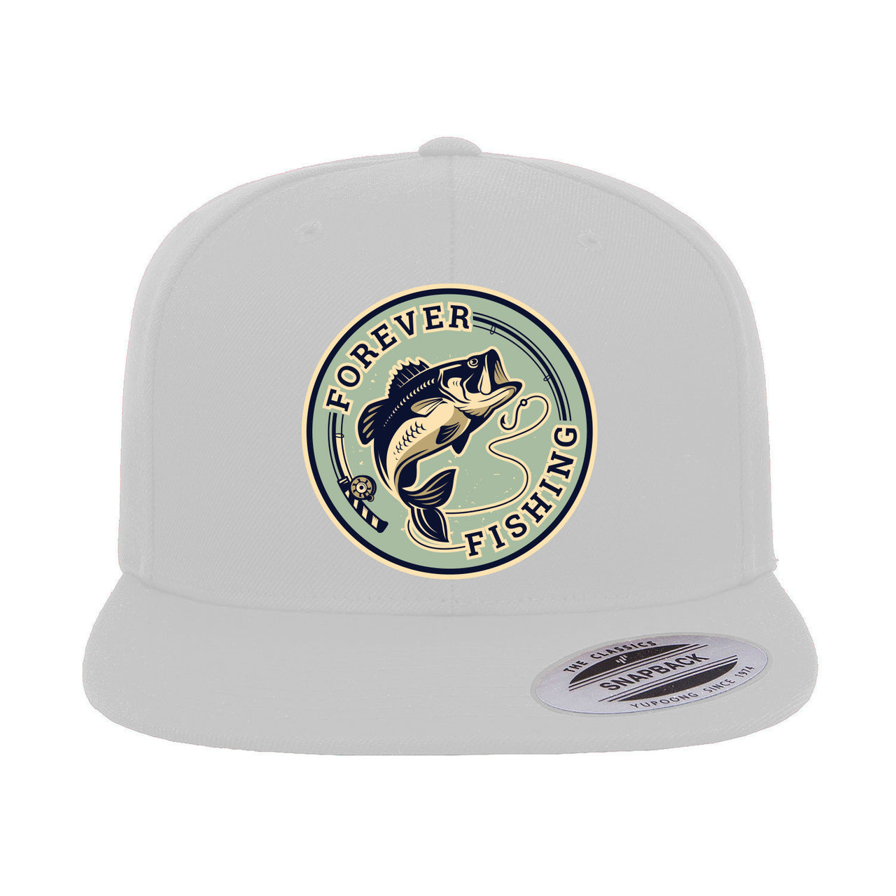Forever Fishing Embroidered Flat Bill Cap
