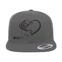 Thumbnail for Fishing Heart Embroidered Flat Bill Cap