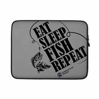 Thumbnail for Eat Sleep Fish Repeat Laptop Sleeve