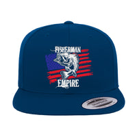 Thumbnail for Fisherman American Empire Color Embroidered Flat Bill Cap