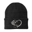 Fishing Heart Embroidered Beanie