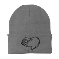 Thumbnail for Fishing Heart Embroidered Beanie