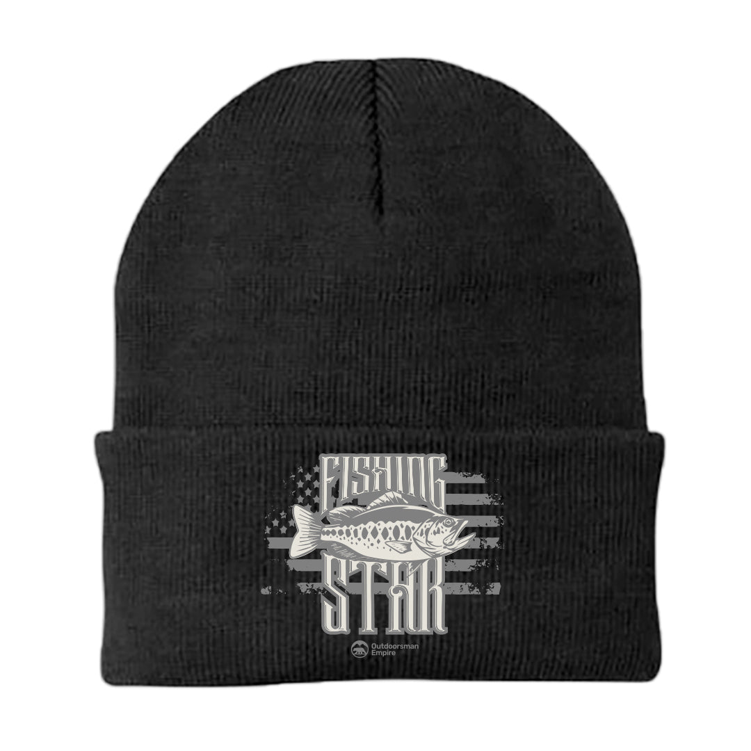 Fishing Star Embroidered Beanie
