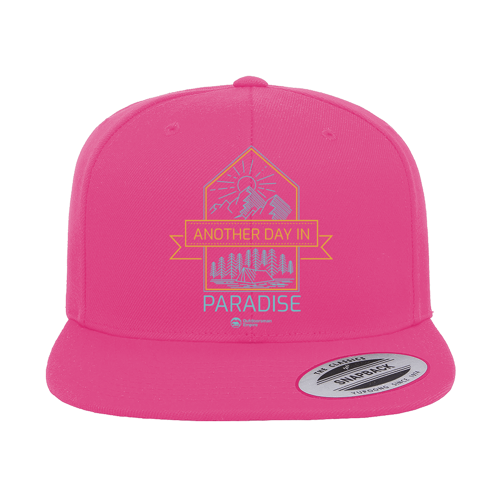 Another Day In Paradise Embroidered Flat Bill Cap