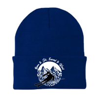Thumbnail for Born To Ski Forced To Work Embroidered Beanie