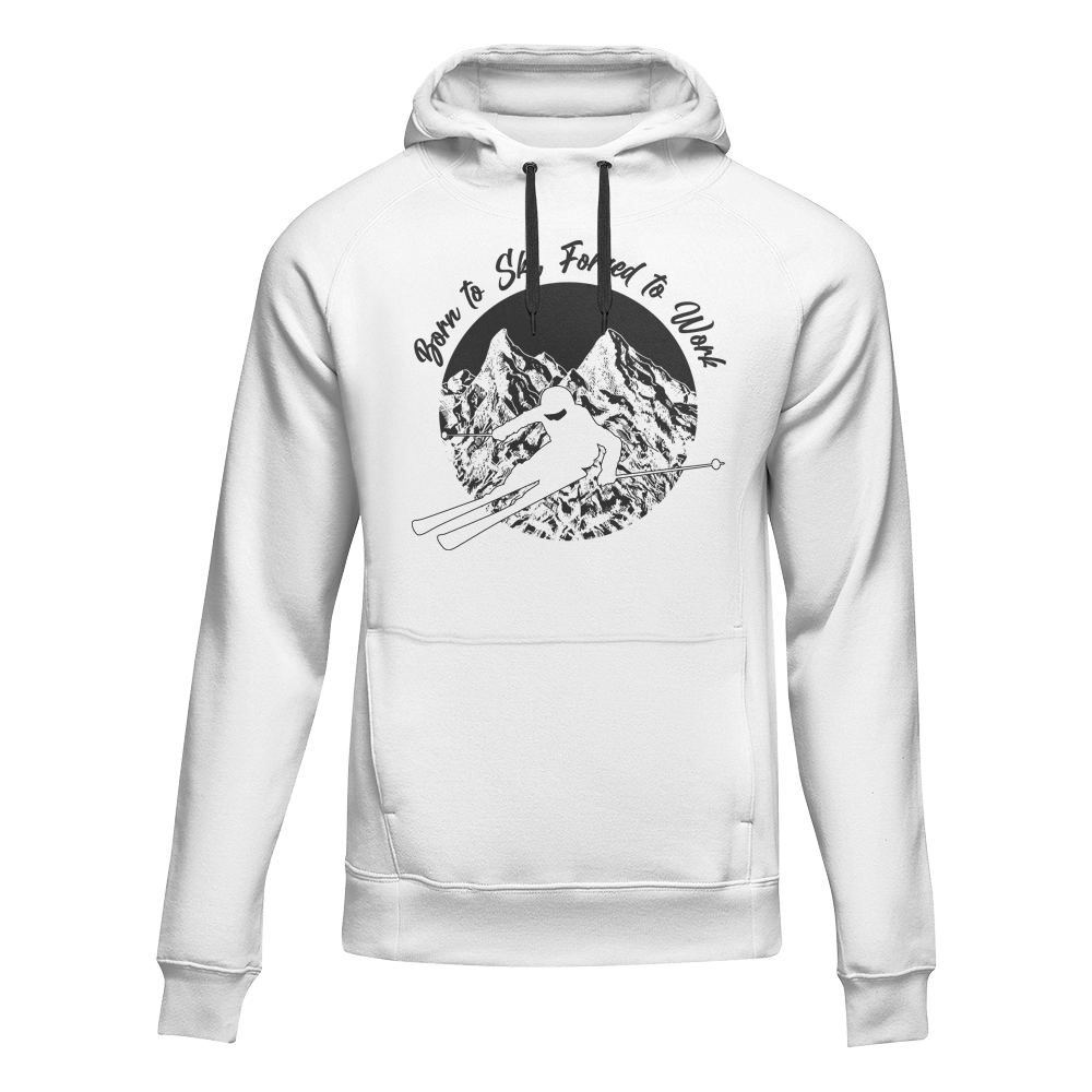 Born To Ski Forced To Work Unisex Hoodie