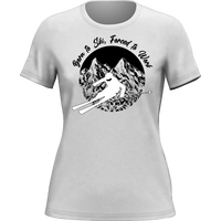 Thumbnail for Born To Ski Forced To Work T-Shirt for Women